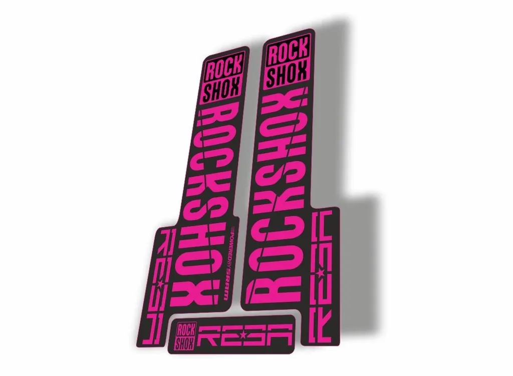 Rock Shox REBA 2018 Fork Decal Mountain Bike Cycling Sticker Adhesive Pink - 1