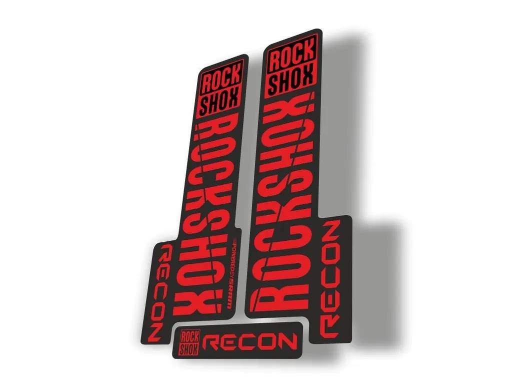 Rock Shox RECON 2018 Mountain Bike Cycling Decal Kit Sticker Adhesive Red - 1