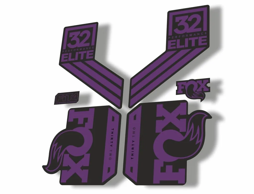 FOX 32 Elite Performance 2017-18 Fork Suspension Factory Decal Stickers Purple - 1