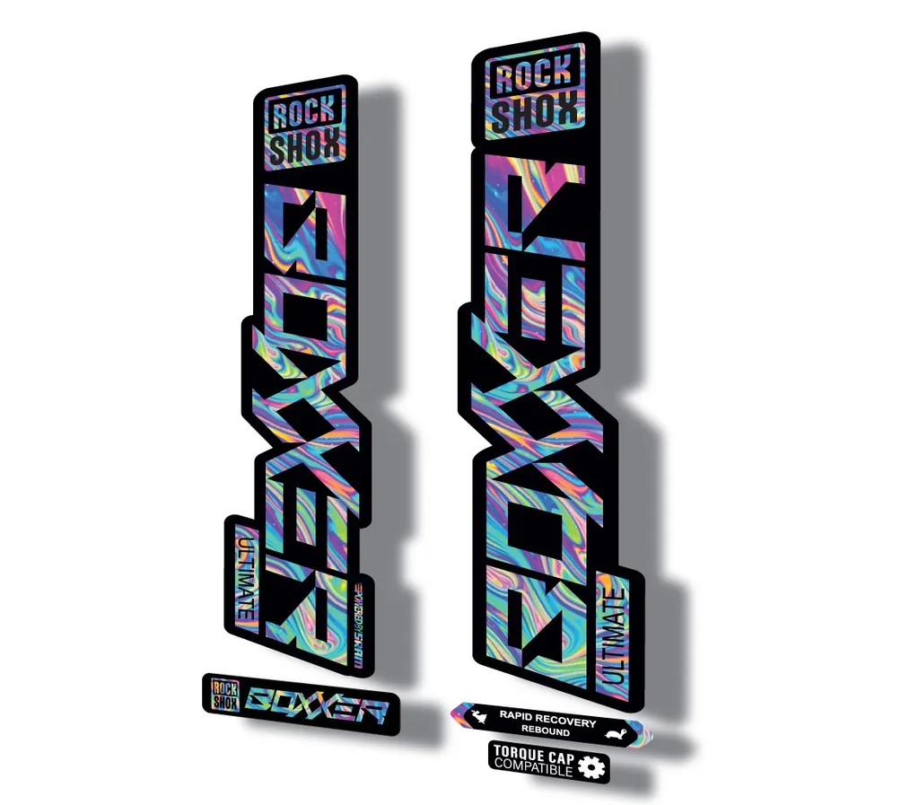 Rock Shox BOXXER 2020 ULTIMATE Mountain Bike Cycling Decal Adhesive Oil Slick 1 - 1