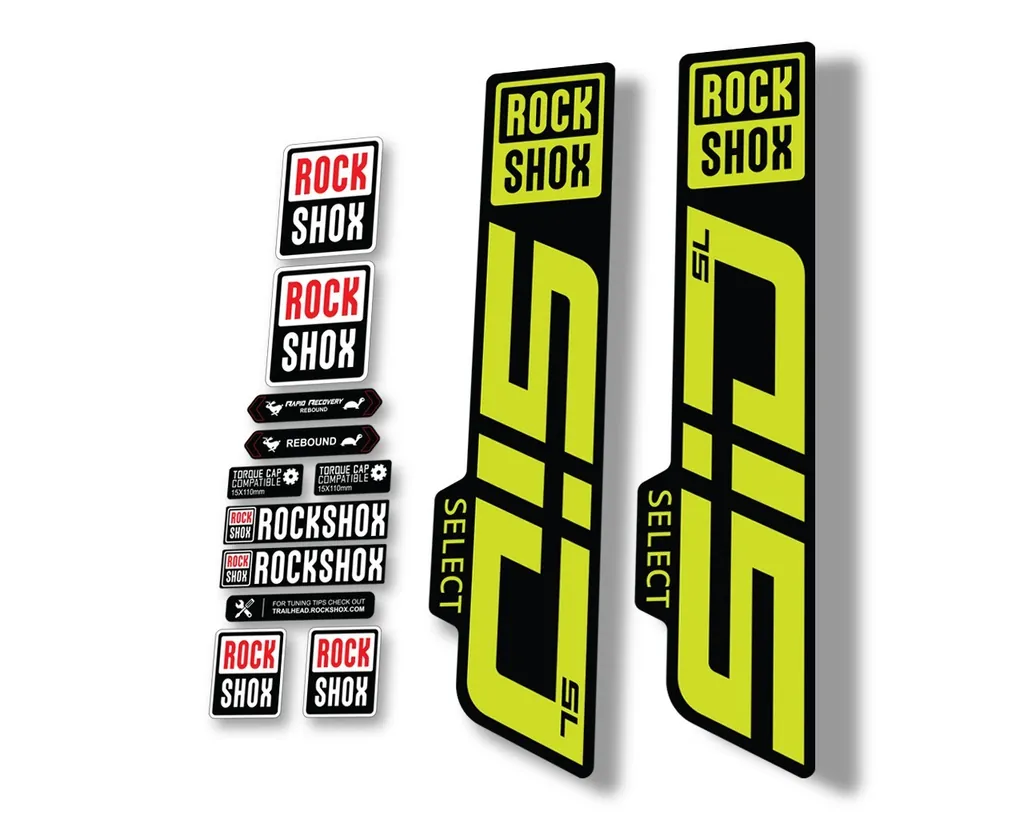 Rock Shox SID SELECT SL 2021 Fork Decal Mountain Bike Cycling Sticker Lime Green - 1