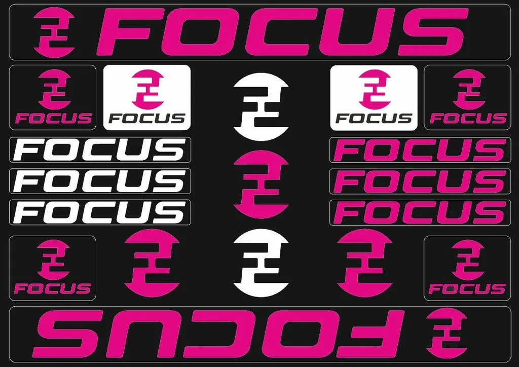 Bicycle Vinyl Frame Stickers – Compatible with FOCUS Bikes – Pink - 1