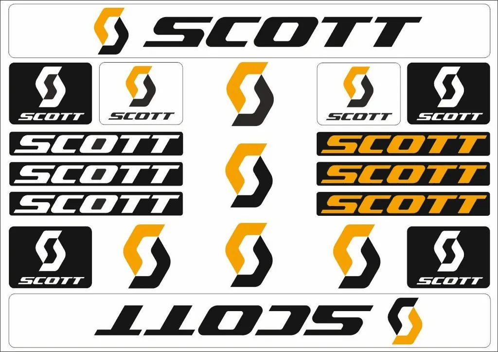 Bicycle Vinyl Stickers – Compatible with Scott Bikes – White - 1