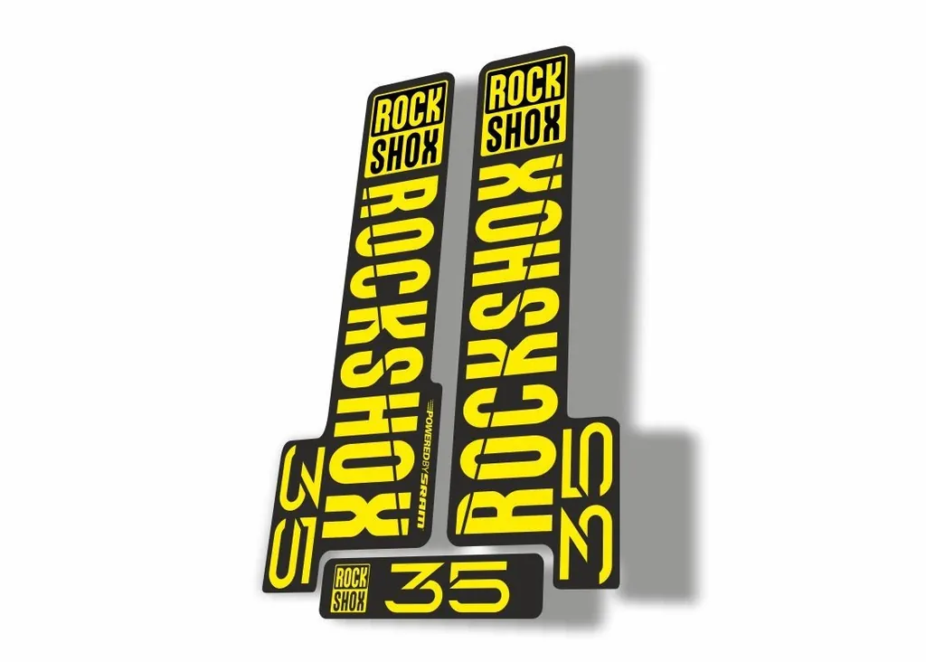 Rock Shox 35 2018 Fork Decal Mountain Bike Cycling Sticker Adhesive Yellow - 1