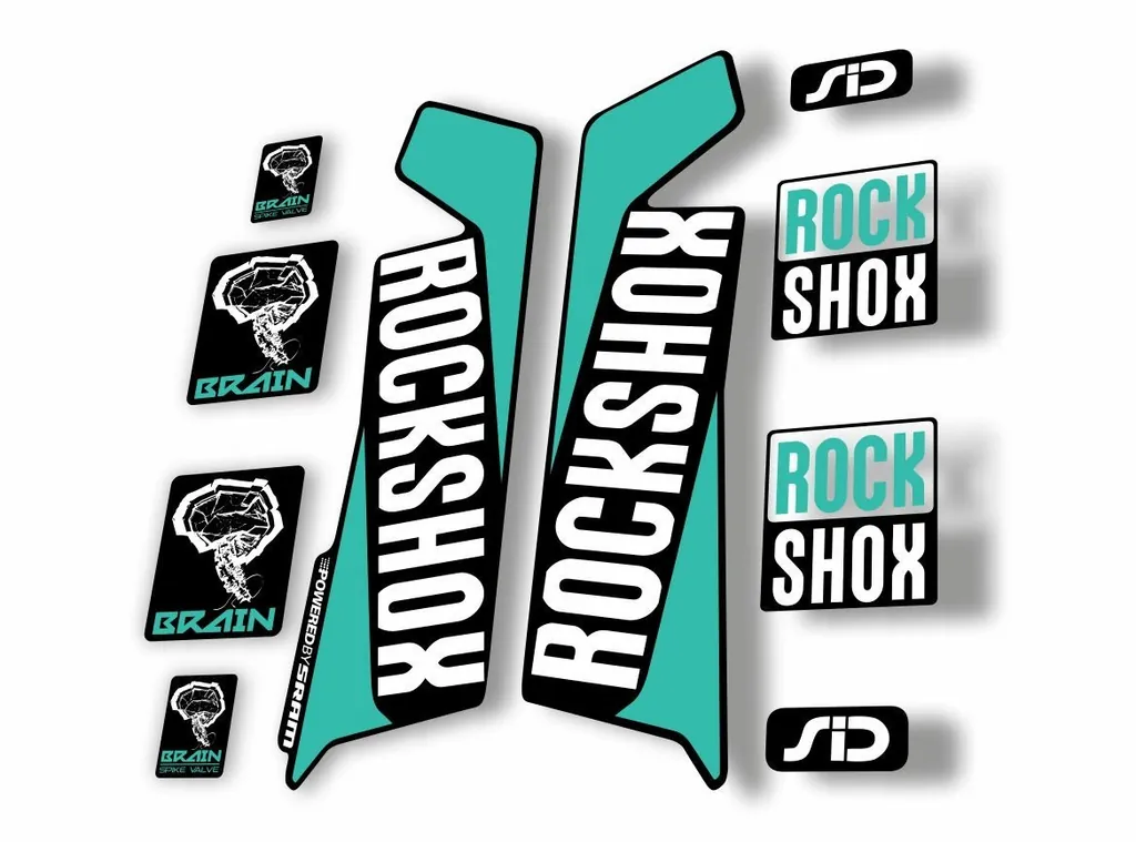 Rock Shox SID Brain 2016-17 Mountain Bike Cycling Decal Sticker Adhesive Dolphin - 1