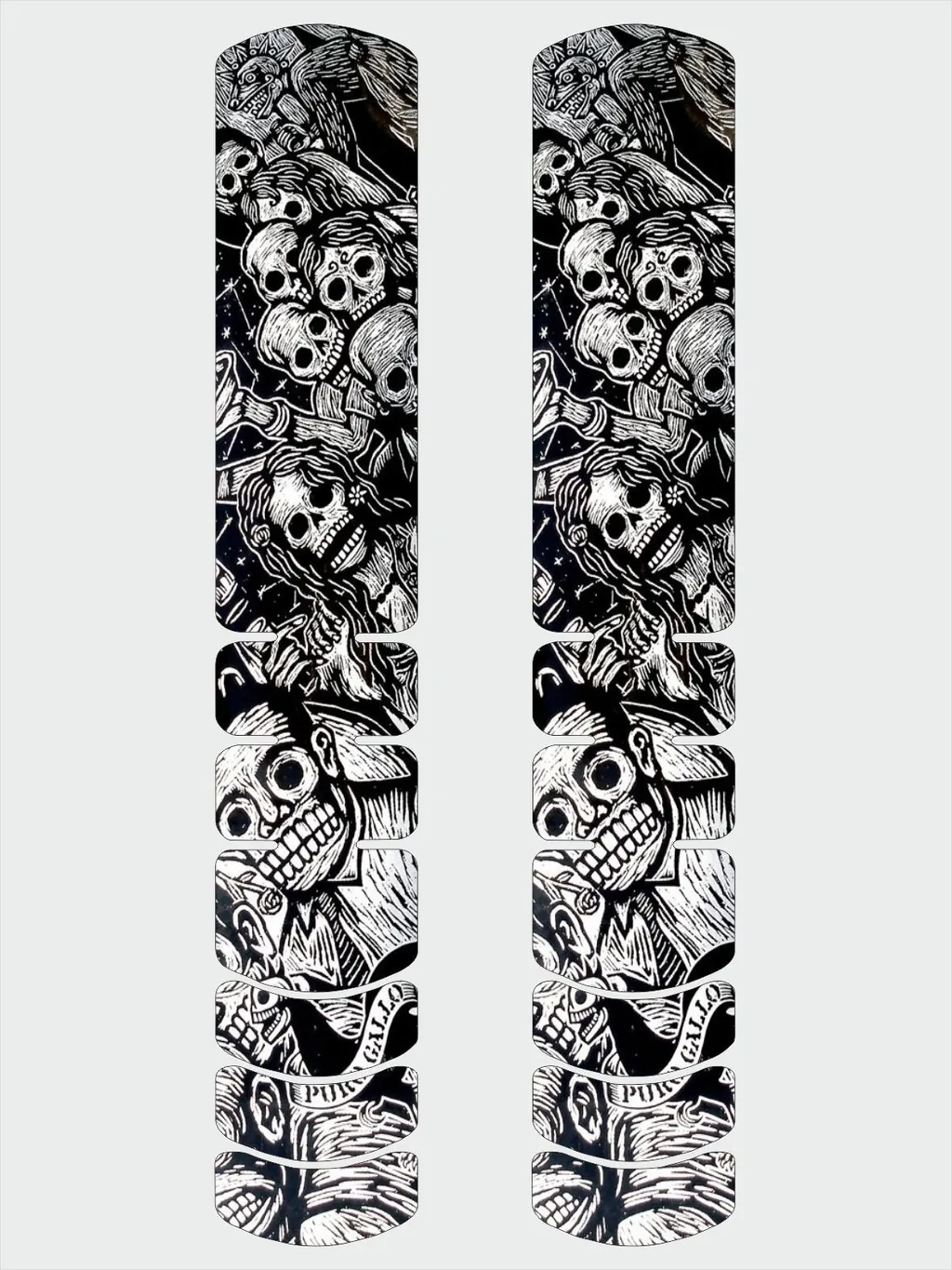 Frame Protector Illustrated Adhesive Sticker Large Bicycle Decal Fear Theme - 1