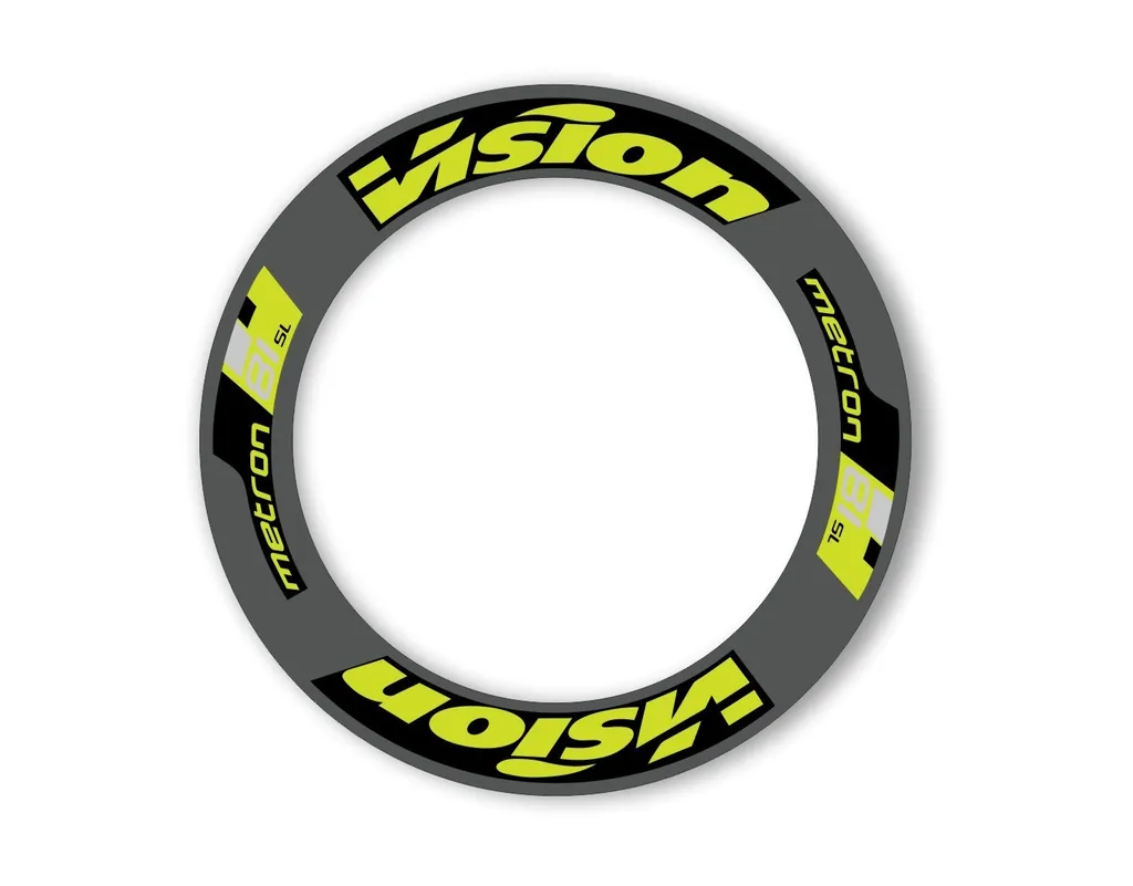 Vision Metron 2019 M81 81 88 Road Bike Wheel Decal Sticker Adhesive Set L. Green - 1