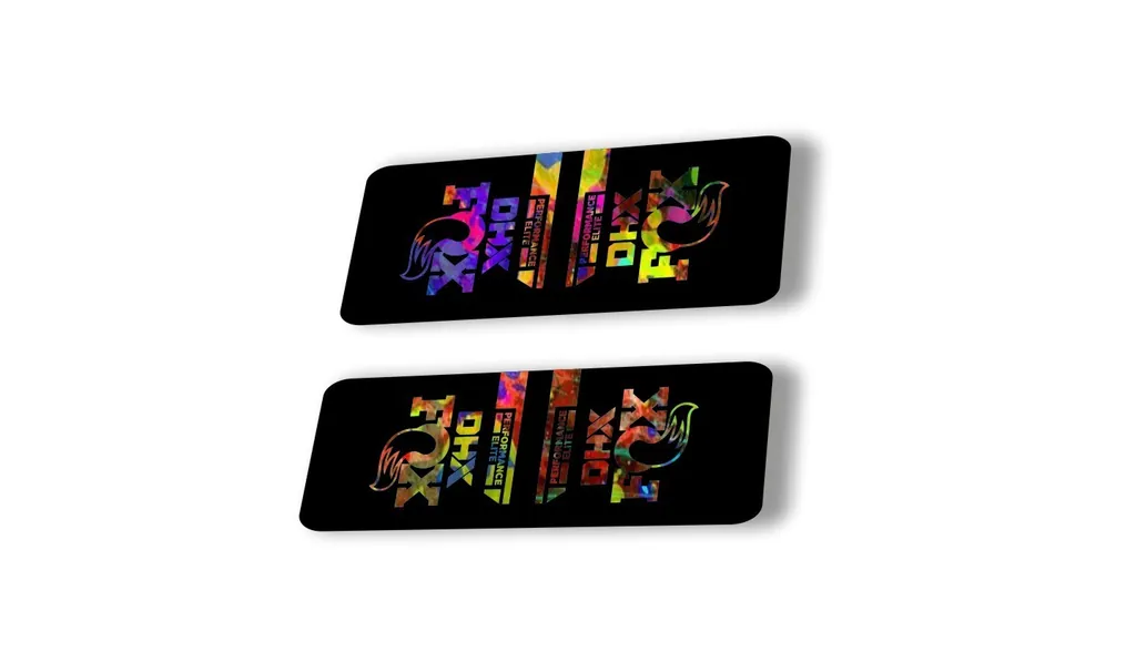 FOX DHX 2022 Performance Elite Rear Shock Suspension Sticker Decal Oil Slick - 1