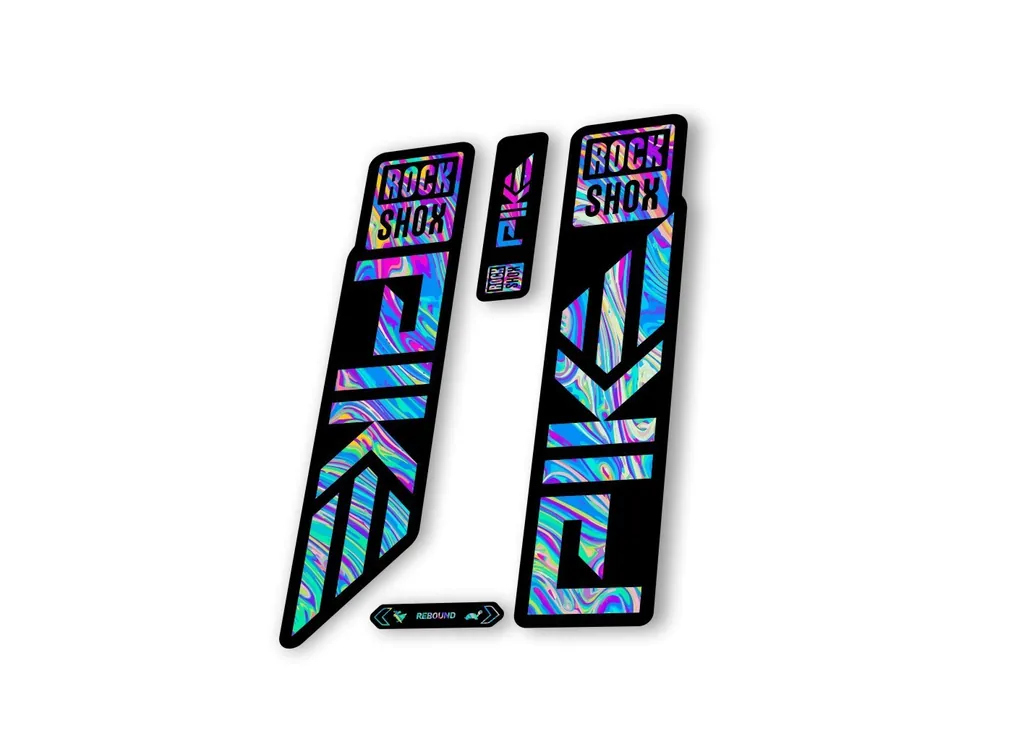 Rock Shox PIKE 2023 Mountain Bike Cycling Decal Sticker Adhesive Oil Slick 1 - 1