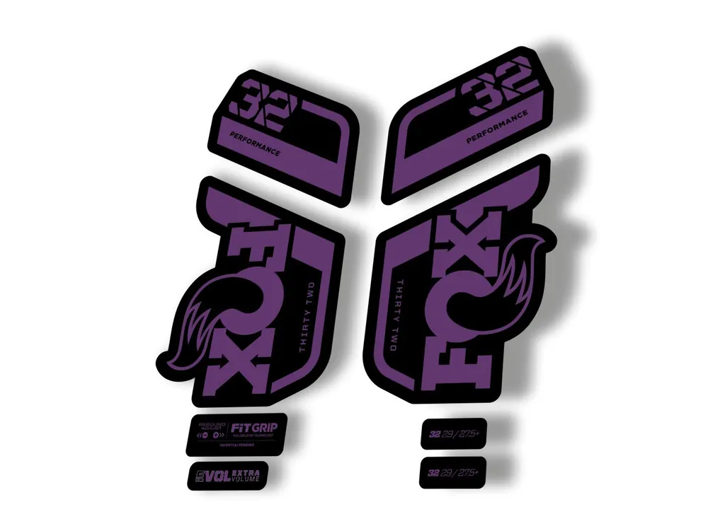 Fox 32 Performance 2021 Fork Suspension Factory Decal Sticker Adhesive Purple - 1