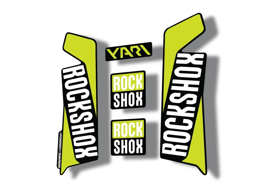 Rock Shox YARI 2017 Fork Decal Mountain Bike Cycling Sticker Adhesive Lime Green - 1