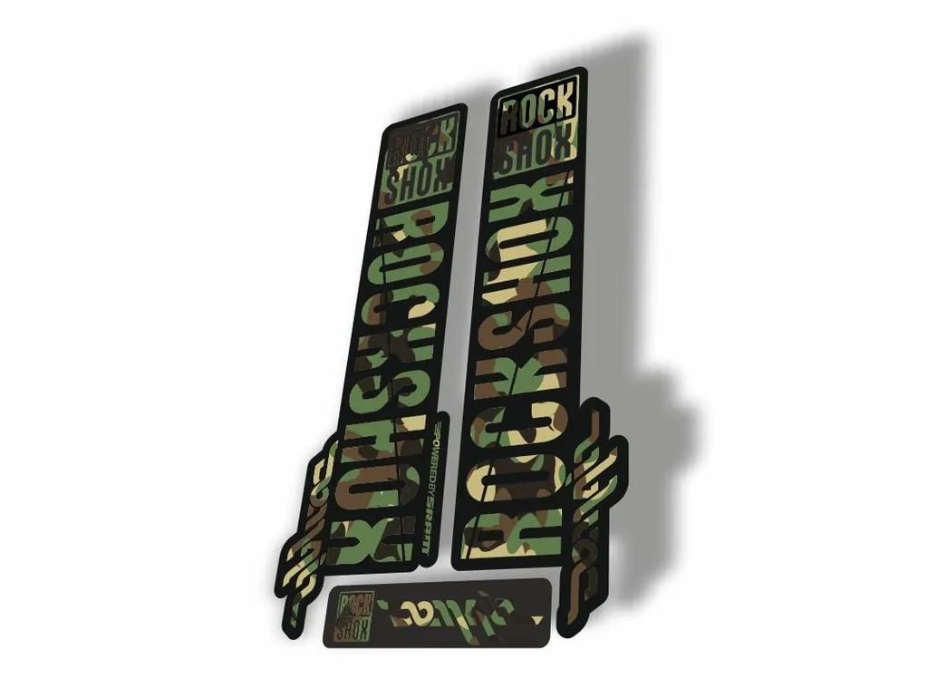 Rock Shox DOMAIN 2018 Fork Decal Mountain Bike Cycling Sticker Adhesive Camo - 1