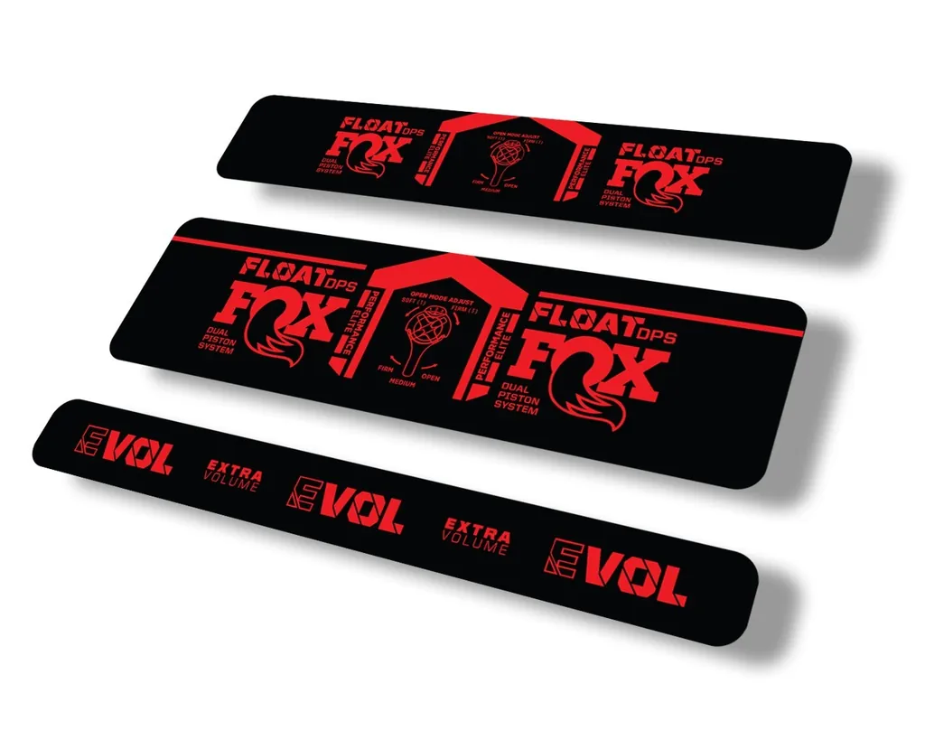 FOX Float DPS 2021 Performance Elite Rear Shock Suspension Sticker Decal Red - 1