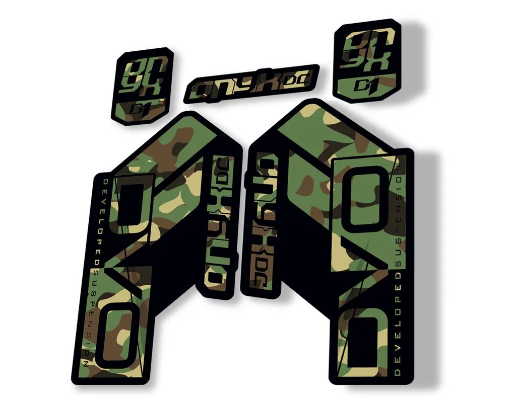 DVO Onyx DC D1 2019 Fork Suspension Sticker Factory Decal Adhesive Camo - 1