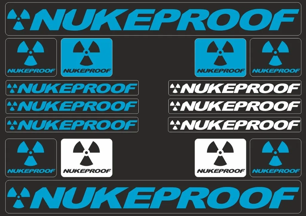 Bicycle Vinyl Stickers – Compatible with Nukeproof Mountain Bikes – Blue - 1