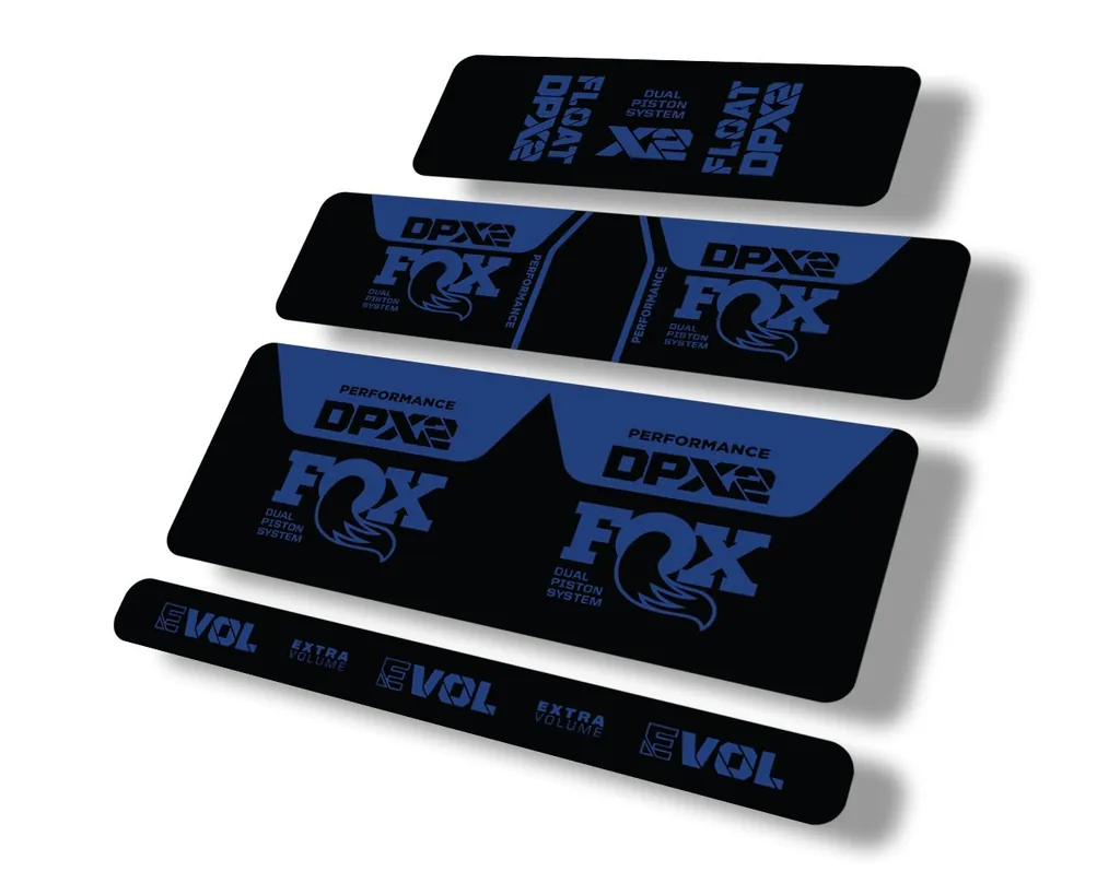 FOX Float DPX2 2021 Performance Rear Shock Suspension Sticker Decal Dark Blue - 1