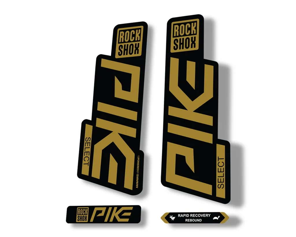 Rock Shox PIKE SELECT 2020 Fork Decal Mountain Bike Cycling Sticker Gold - 1