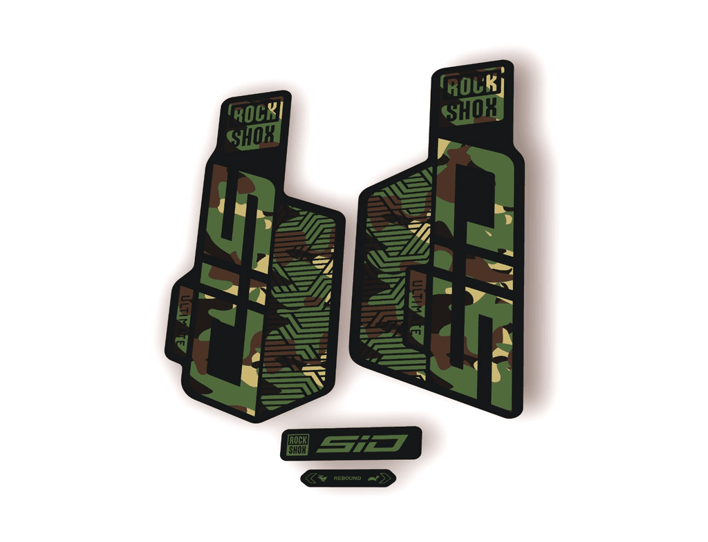 Rock Shox SID ULTIMATE 2025 Flight Attendant Bike Cycling Decal Sticker Camo - 1