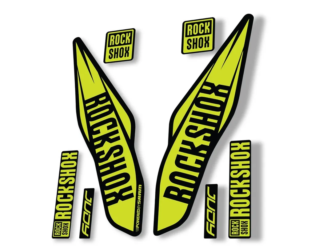 Rock Shox Judy 2017 Fork Decal Bike Cycling Sticker Adhesive Lime Green - 1