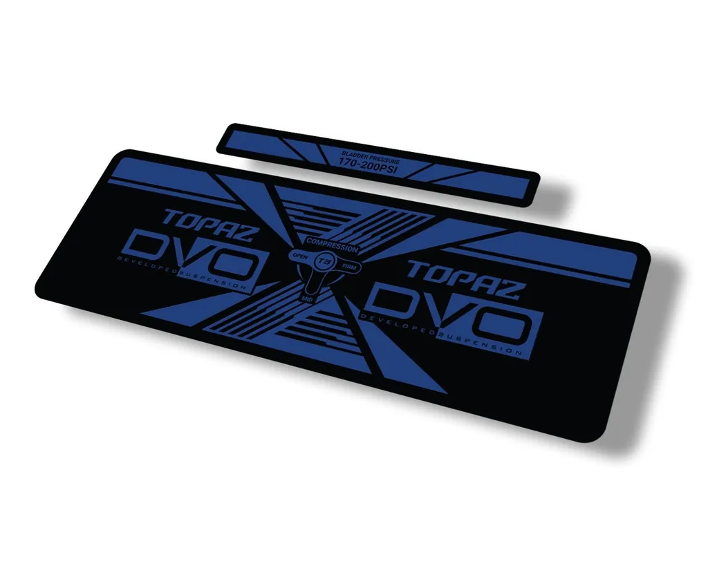 DVO 2020 Topaz AM Rear Shock Suspension Sticker Factory Decal Adhesive Dark Blue - 1