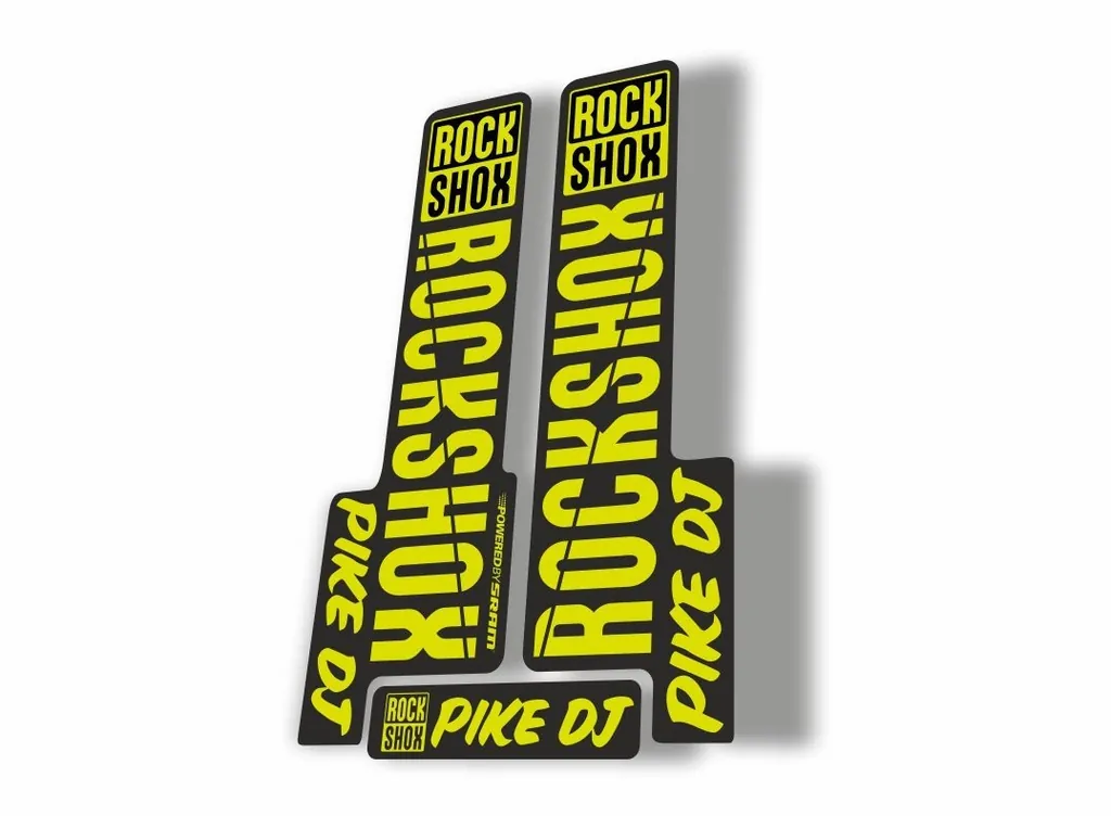 Rock Shox PIKE DJ 2018 Fork Decal Mountain Bike Cycling Sticker Adhesiv L. Green - 1
