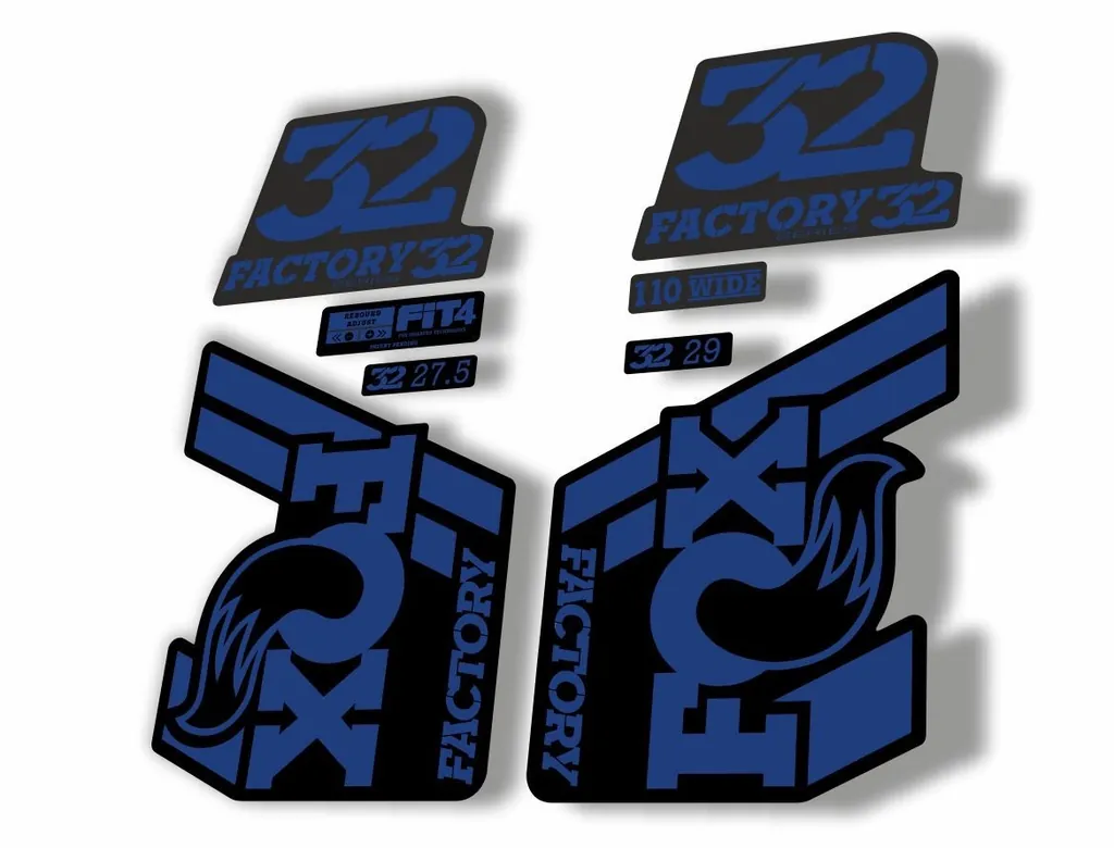 FOX 32 Float 2018-19 Forks Suspension Factory Decals Stickers Adhesive Dark Blue - 1