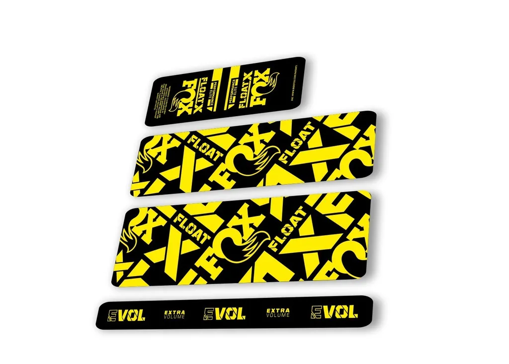 Fox 2022 Float X Performance Elite Rear Shock Suspension Sticker Decal Yellow - 1