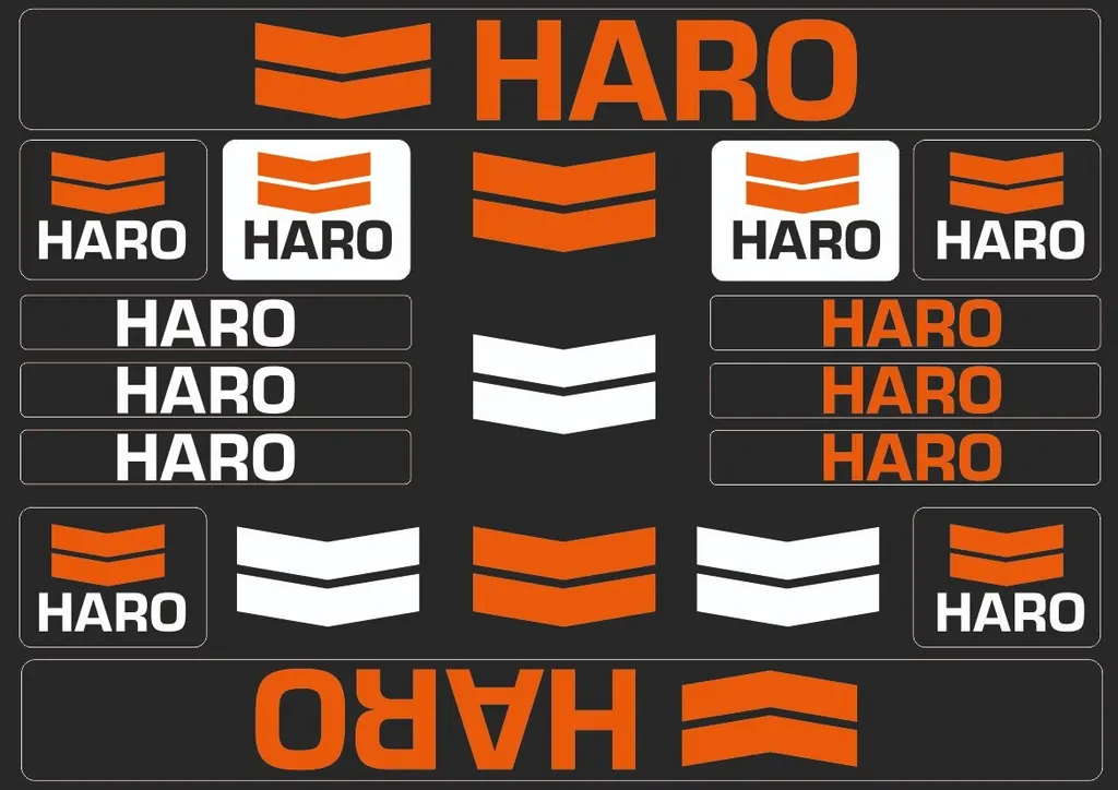 Bicycle Vinyl Frame Stickers – Compatible with HARO Bikes – Orange - 1