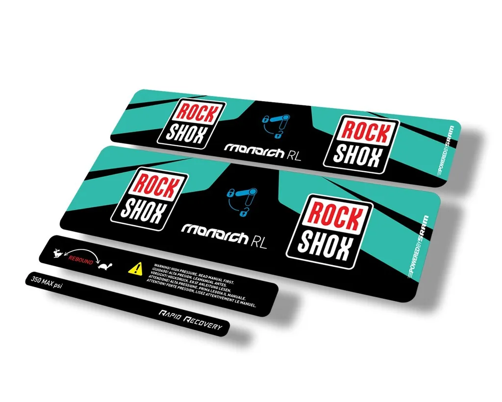 Rock Shox MONARCH RL 2016 Rear Shock Suspension Decal Sticker Adhesive Dolphin - 1