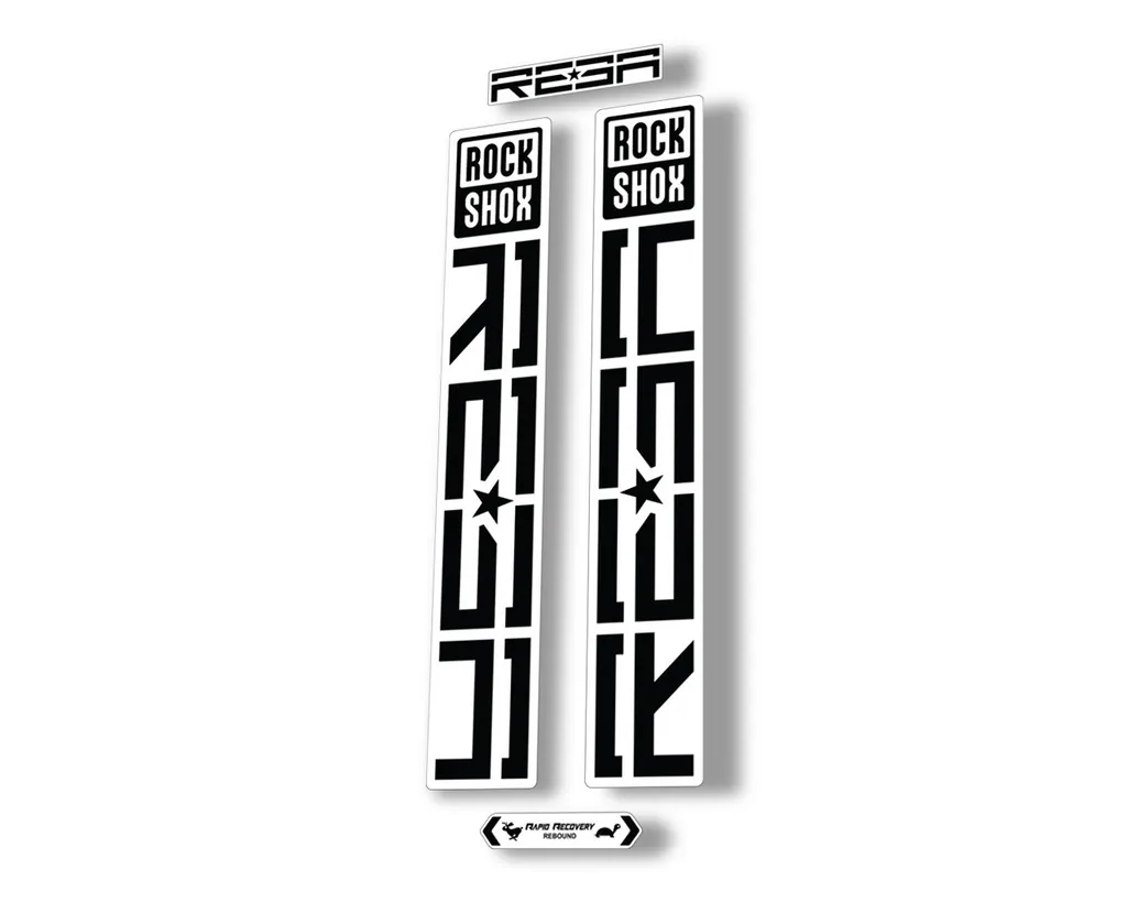 Rock Shox REBA 2021 Fork Decal Mountain Bike Sticker Adhesive Set Black - 1