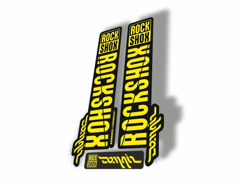 Rock Shox DOMAIN 2018 Fork Decal Mountain Bike Cycling Sticker Adhesive Yellow - 1