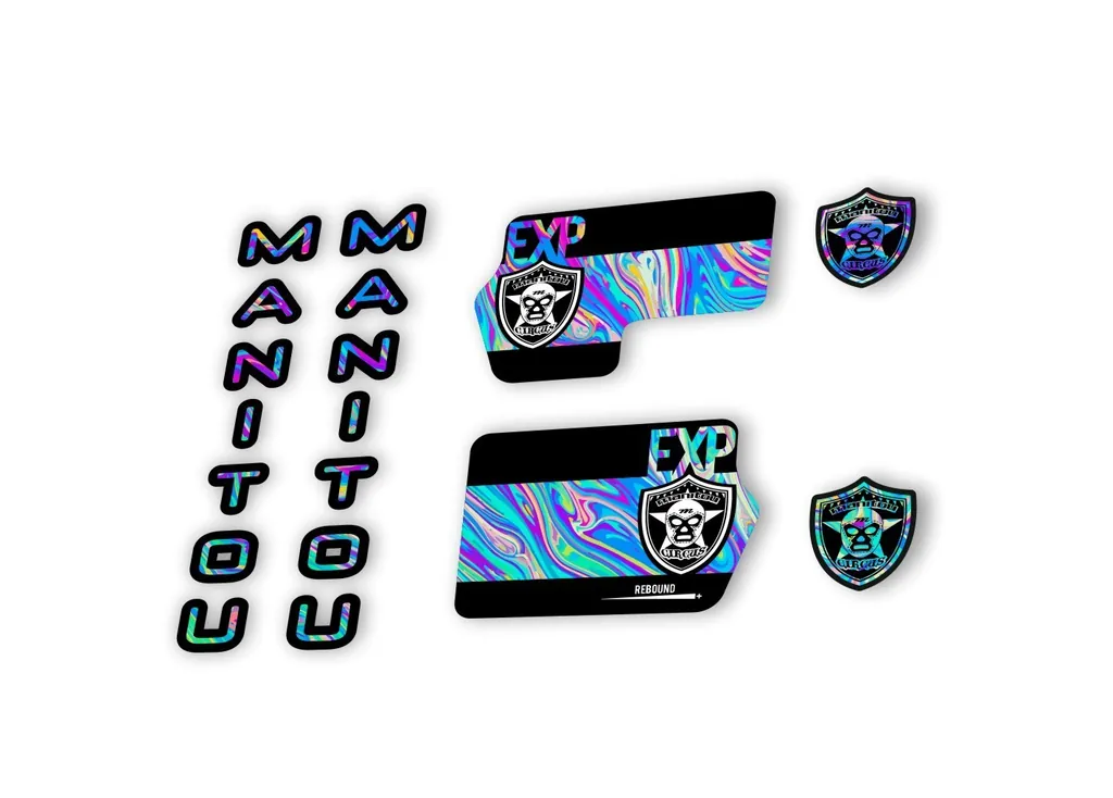 Manitou Circus Expert 2020 Fork Suspension Decal Kit Sticker Oil Slick 1 - 1