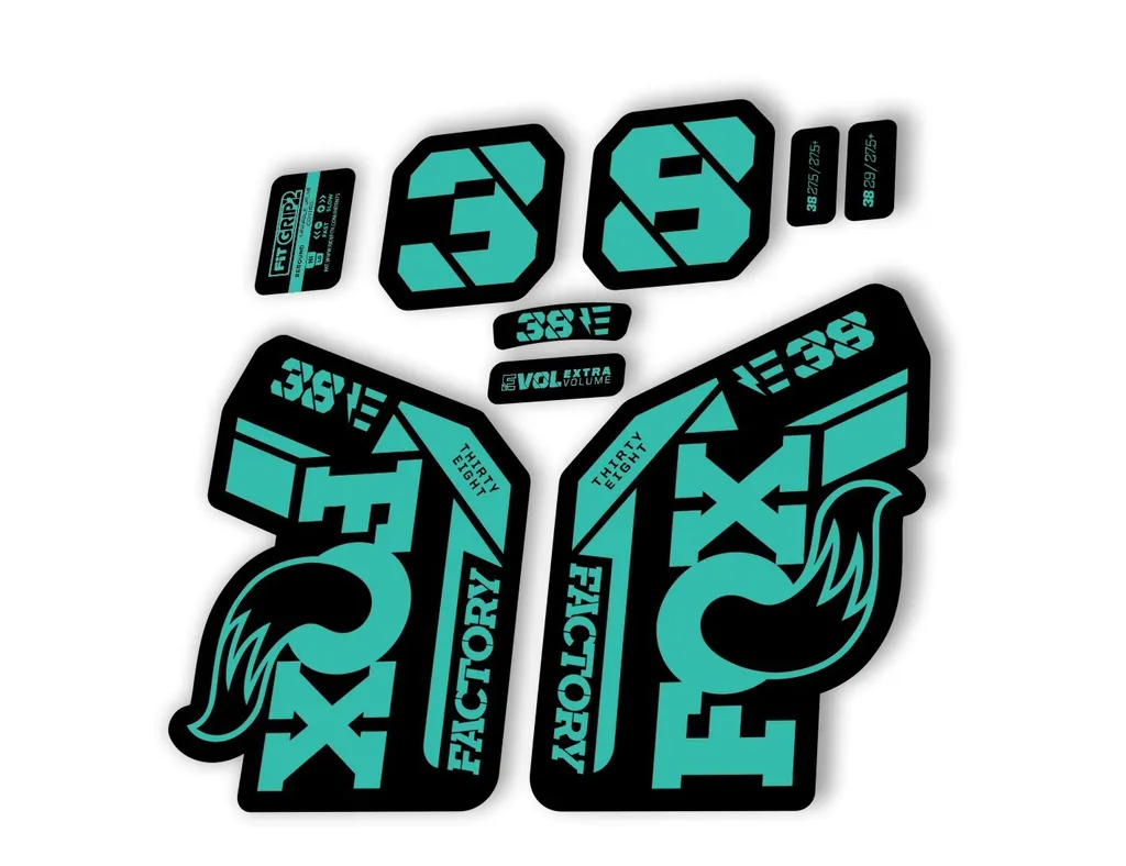 FOX 38 2021 E Bike Forks Suspension Factory Decal Sticker Adhesive Dolphin - 1