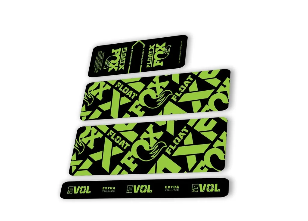 Fox 2022 Float X Performance Rear Shock Suspension Sticker Decal Green - 1