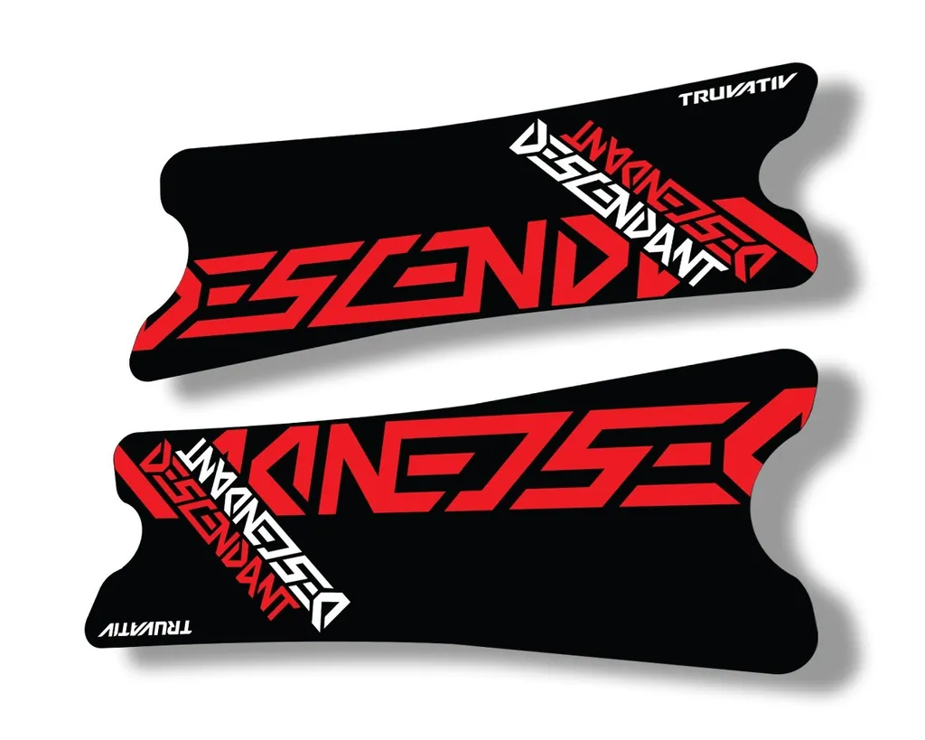Truvativ 2018 Dexcendant Crank Set Stickers Decals MTB Bicycle 2Pcs Red - 1
