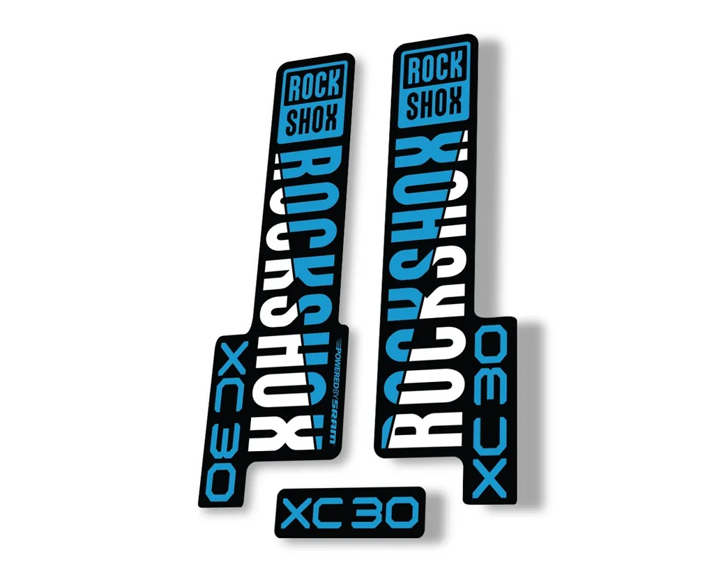 Rock Shox XC 30 2020 Fork Decal Mountain Bike Cycling Sticker Adhesive Blue - 1