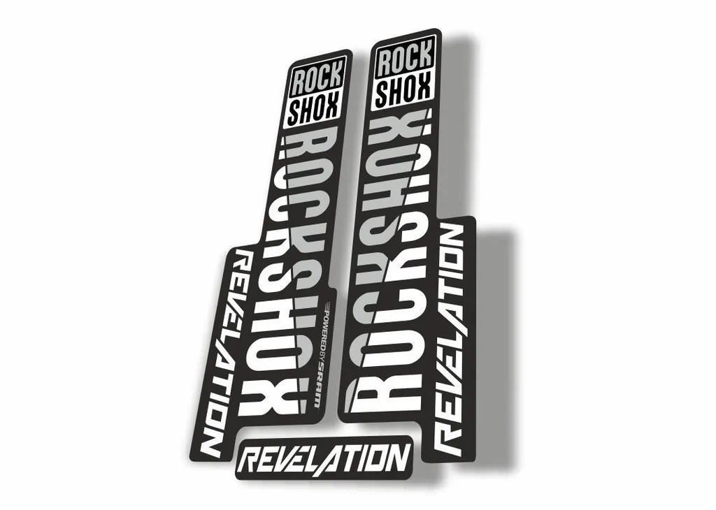 Rock Shox REVELATION 2018 Fork Decal Mountain Bike Cycling Sticker Adhesiv Black - 1