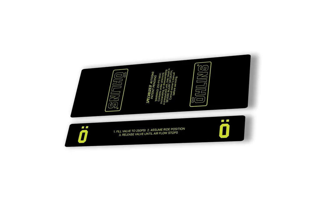 Ohlins STX22 Rear Shock Decal Mountain Bike Cycling Sticker Adhesive Lime Green - 1