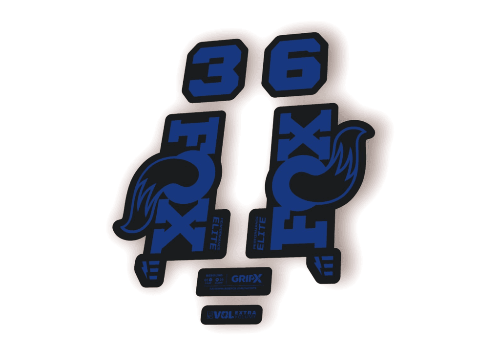 FOX 36 Elite E-Optimized 2026 Fork Factory Decal Sticker Adhesive Dark Blue - 1
