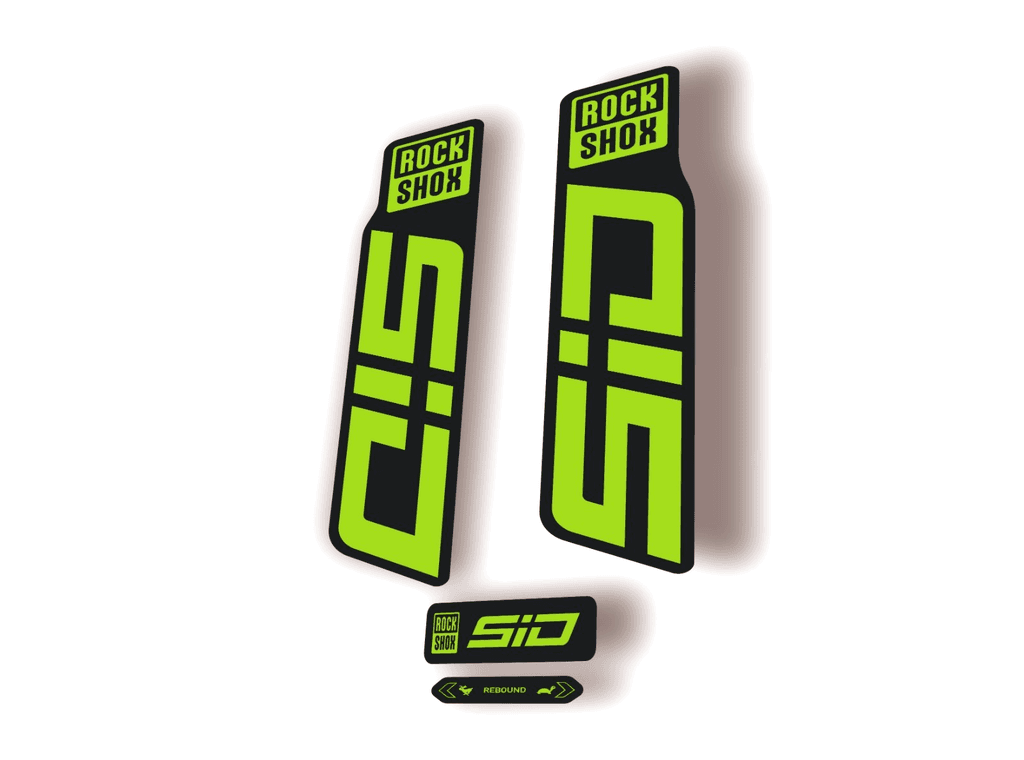 Rock Shox SID 2024 Fork Decal Mountain Bike Cycling Sticker Kit Green - 1