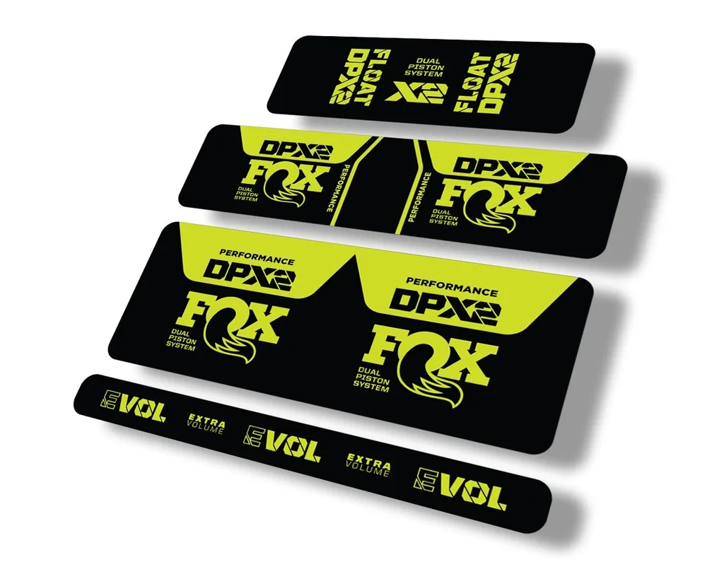 FOX Float DPX2 2021 Performance Rear Shock Suspension Sticker Decal Lime Green - 1