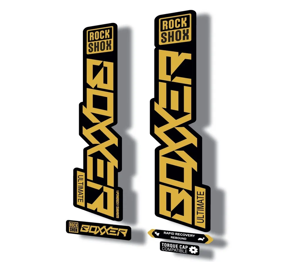 Rock Shox BOXXER 2020 ULTIMATE Mountain Bike Cycling Decal Adhesive Gold - 1
