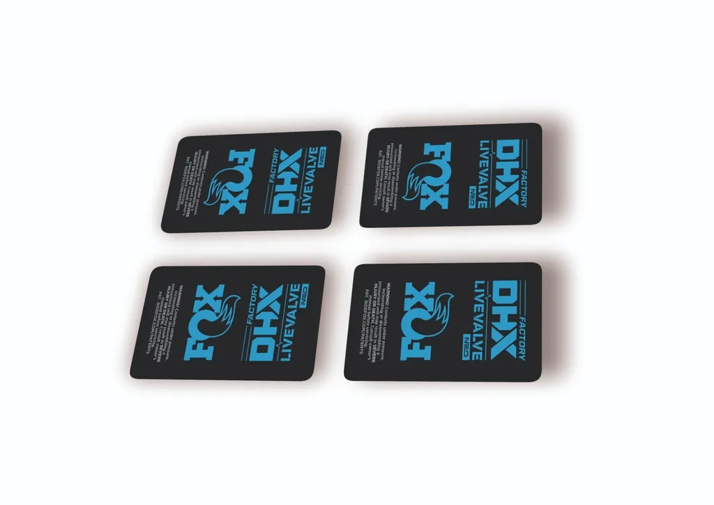 FOX DHX 2025 Factory Live Valve NEO Rear Shock Decal Sticker Kit Adhesive Blue - 1