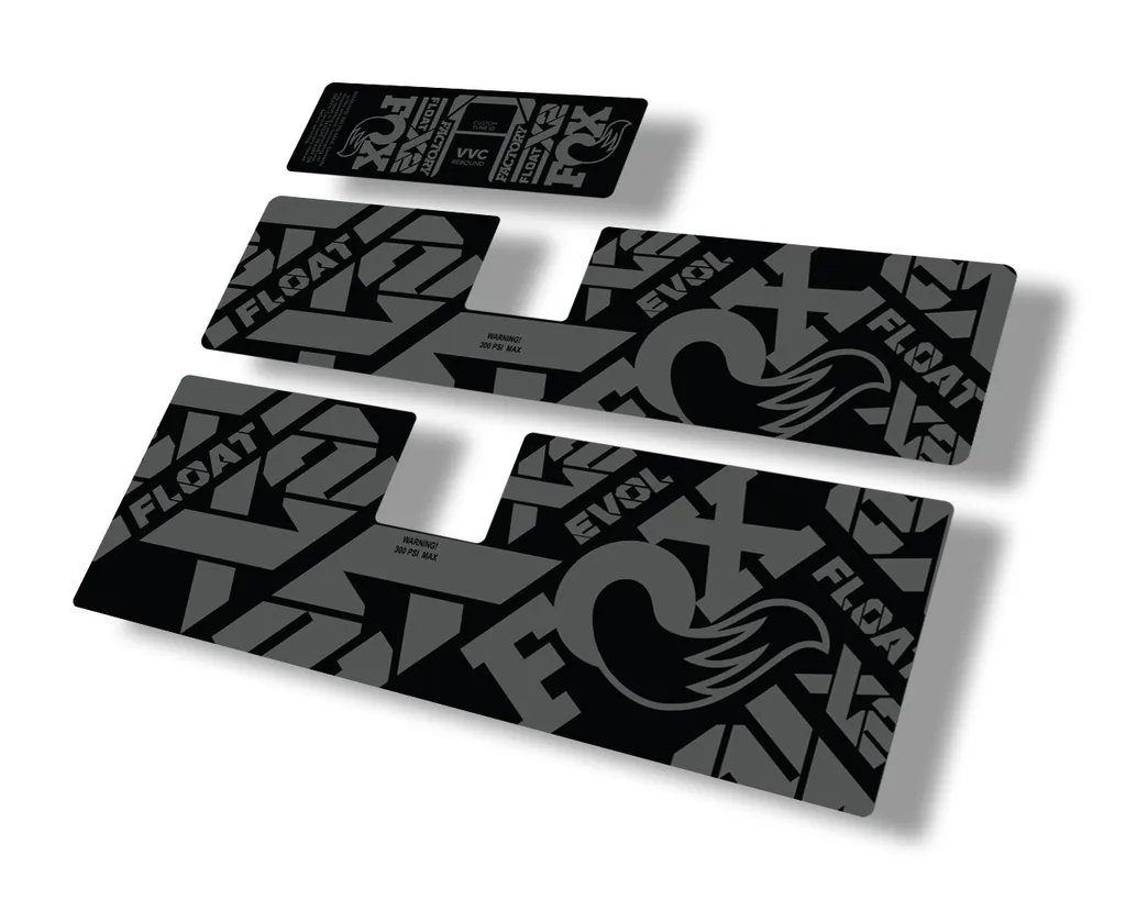 FOX Float X2 2021 Rear Shock Suspension Sticker Factory Decal Full Set Gray - 1