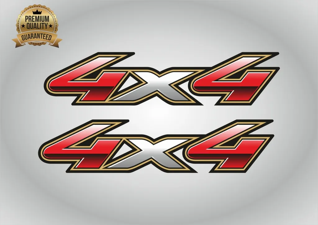 4x4 Decals Compatible with Toyota Hilux Truck Body Tail 2pcs - 1
