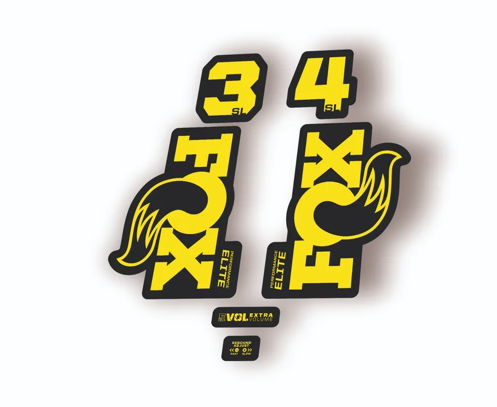 FOX 34 SL Elite Performance 2026 Fork Factory Decal Sticker Adhesive Yellow - 1