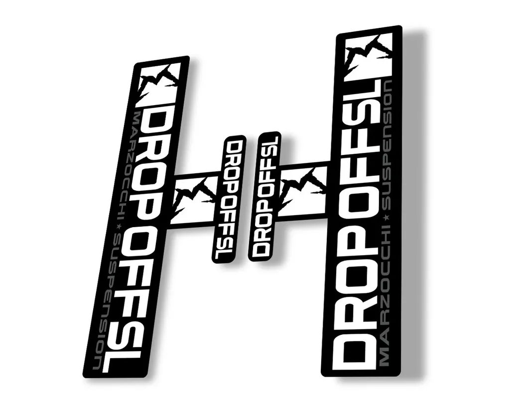 Marzocchi Drop Off SL Suspension Sticker Decal Kit Adhesive White - 1