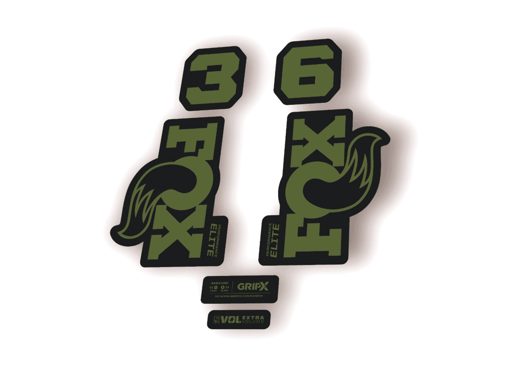 FOX 36 Elite Performance 2026 Fork Factory Decal Sticker Adhesive Olive - 1