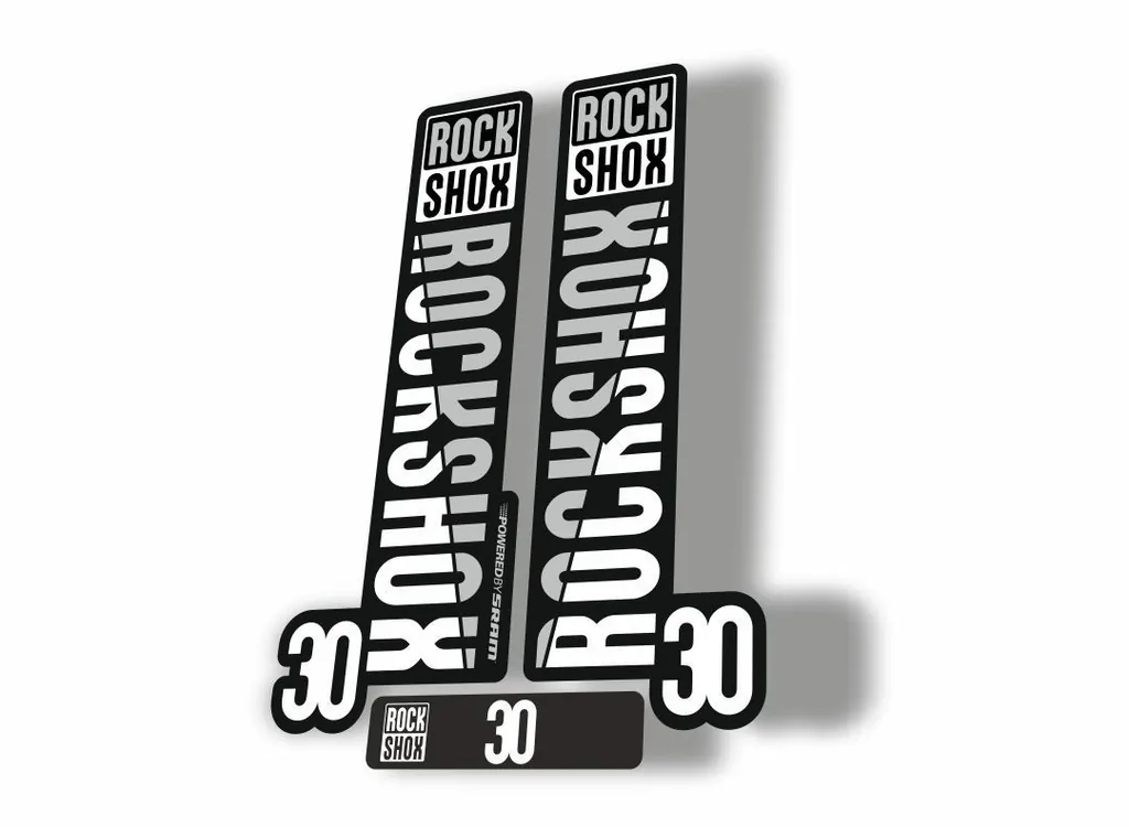 Rock Shox 30 2018 Fork Decal Mountain Bike Cycling Sticker Adhesive White - 1