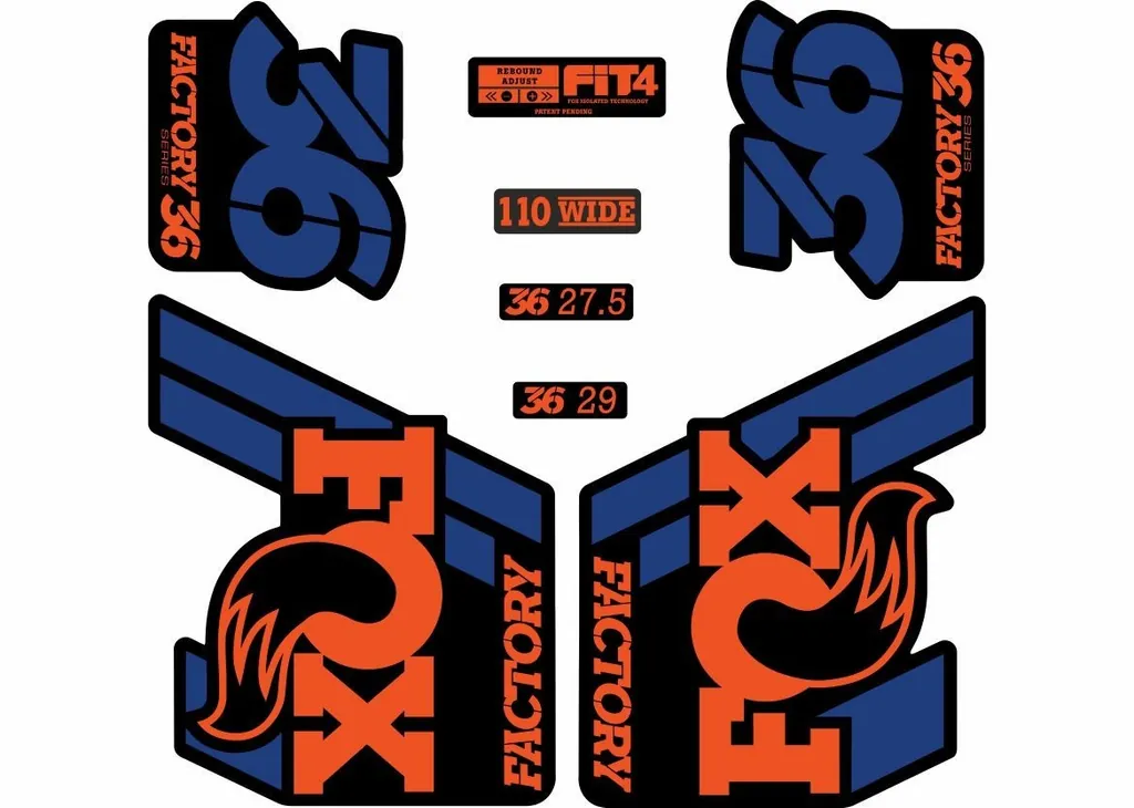 FOX 36 Float 2018-19 Forks Suspension Factory Decal Sticker Adhesive Orange Blue - 1